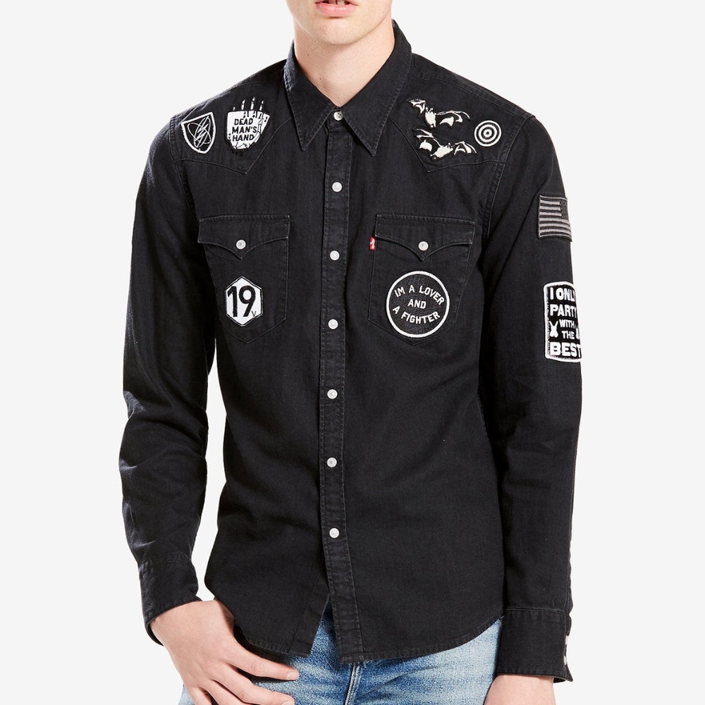 Levi's Limited Men's Patched Barstow Black Western